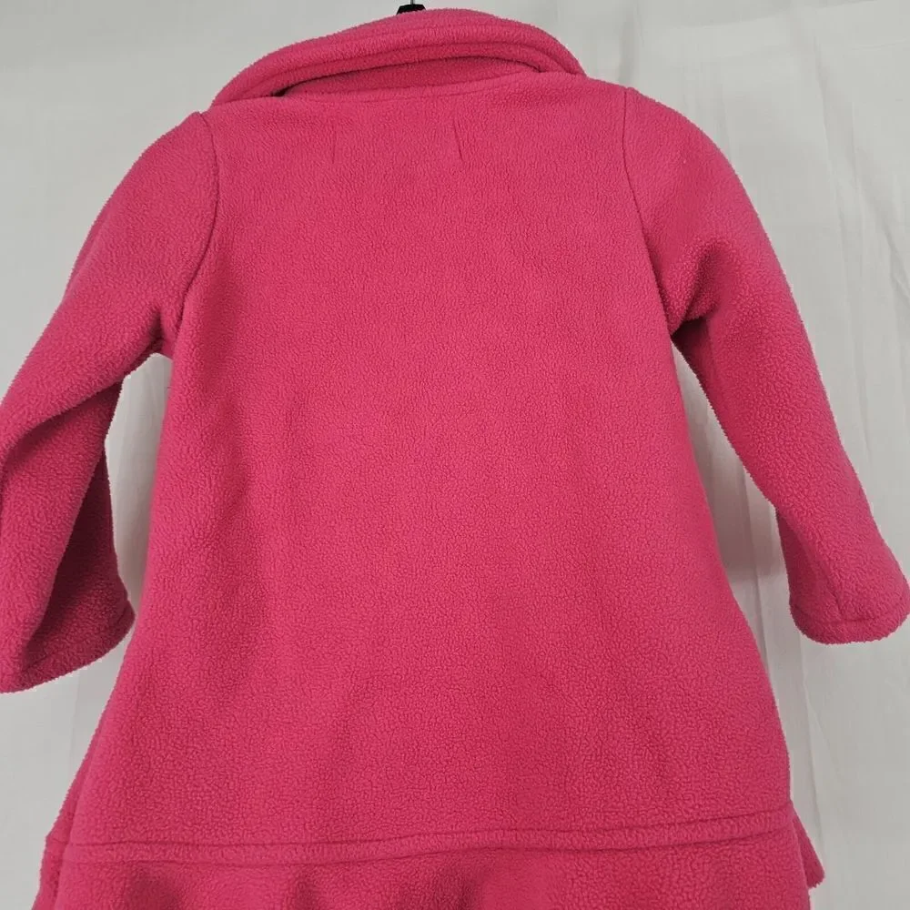 American Widgeon Baby Girl's Size 24M Pink Flower Coat Ruffle Zip Up